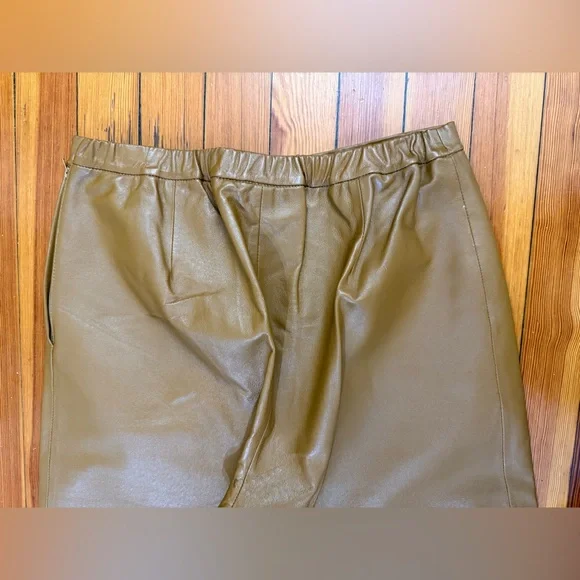 VTG Terry Lewis Classic Luxuries 100% Leather Brown Trouser Size 12 - Picture 10 of 10